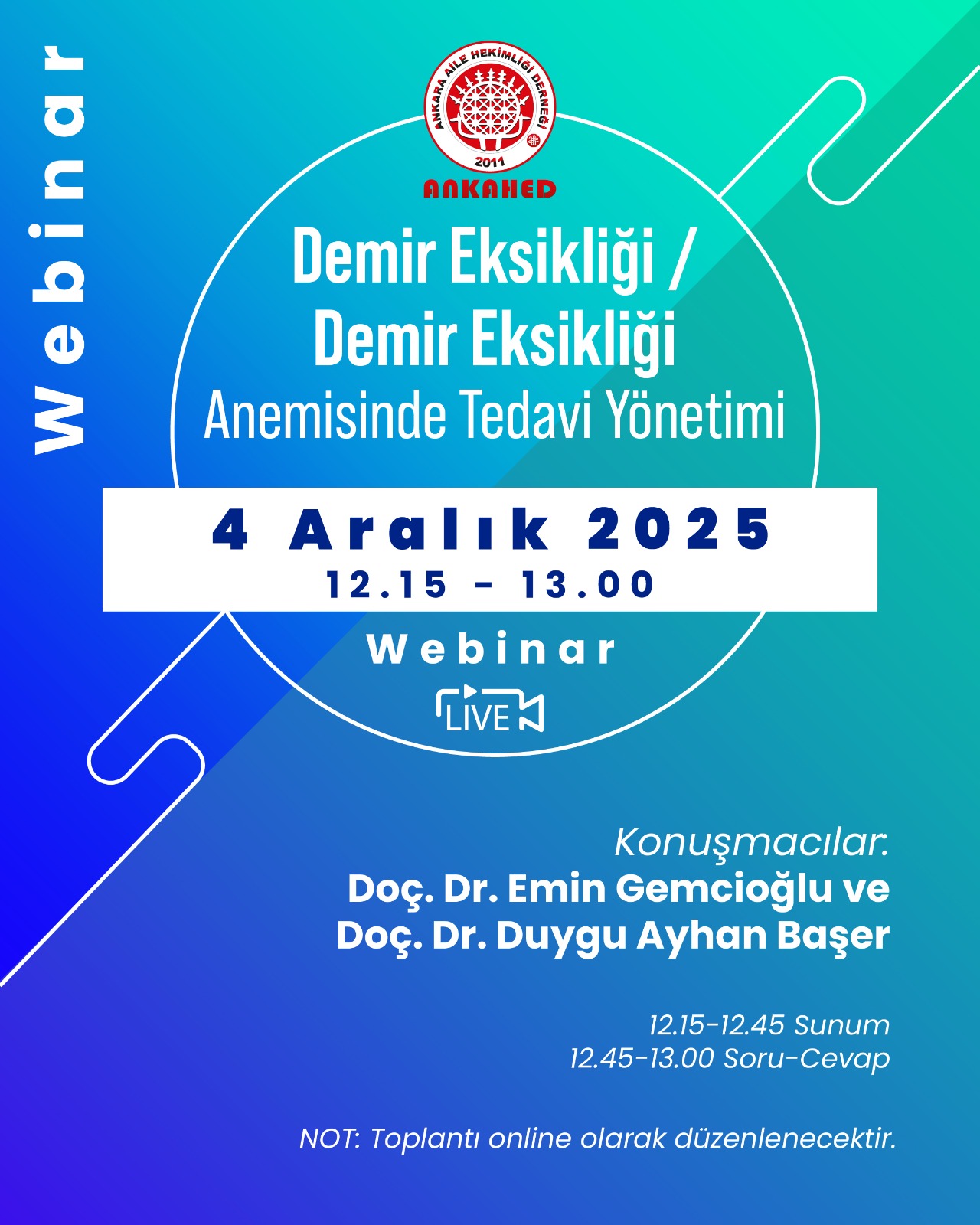 Demir Eksikliği Dersimiz 4 Aralık 12.15